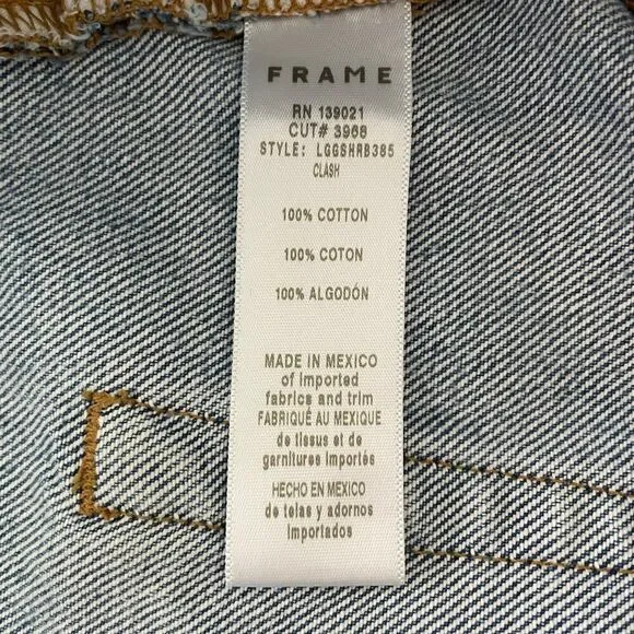 Frame Le Grand Garcon Jean Short in Clash - Size: 28